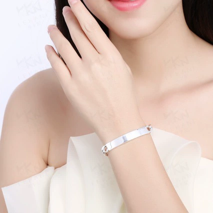 Stainless Steel Denim Tag Bangle