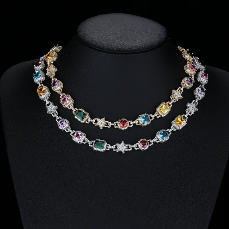 Copper Zircon Geometric Star Necklace