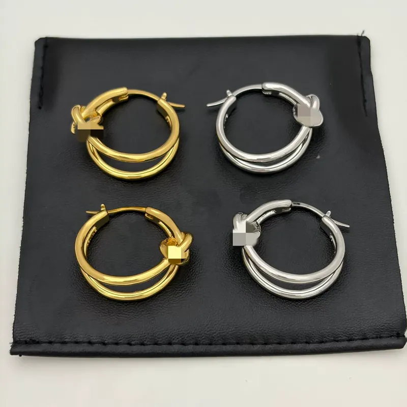 Metal Arc de Triomphe Double Twist Earrings