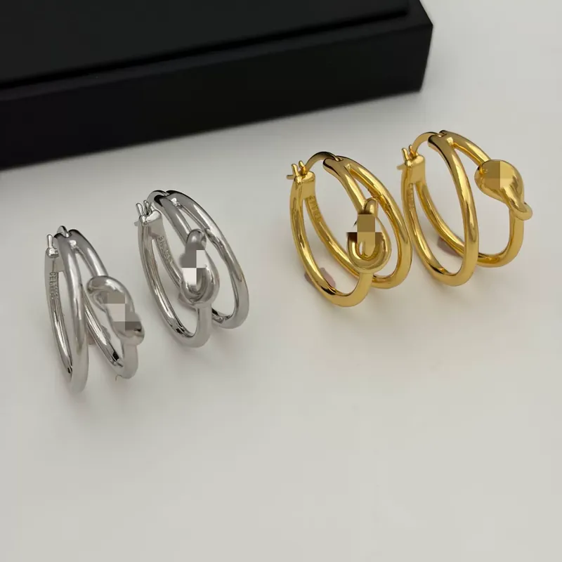 Metal Arc de Triomphe Double Twist Earrings