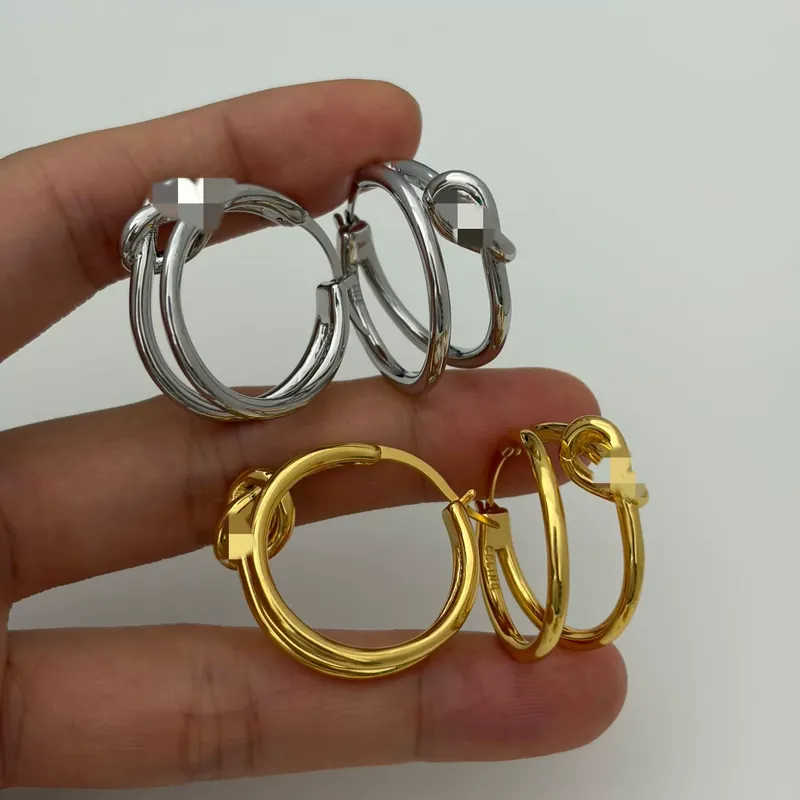 Metal Arc de Triomphe Double Twist Earrings