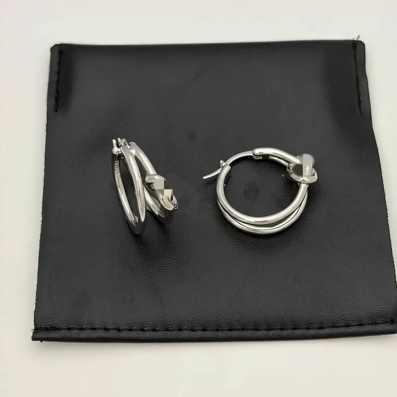 Metal Arc de Triomphe Double Twist Earrings