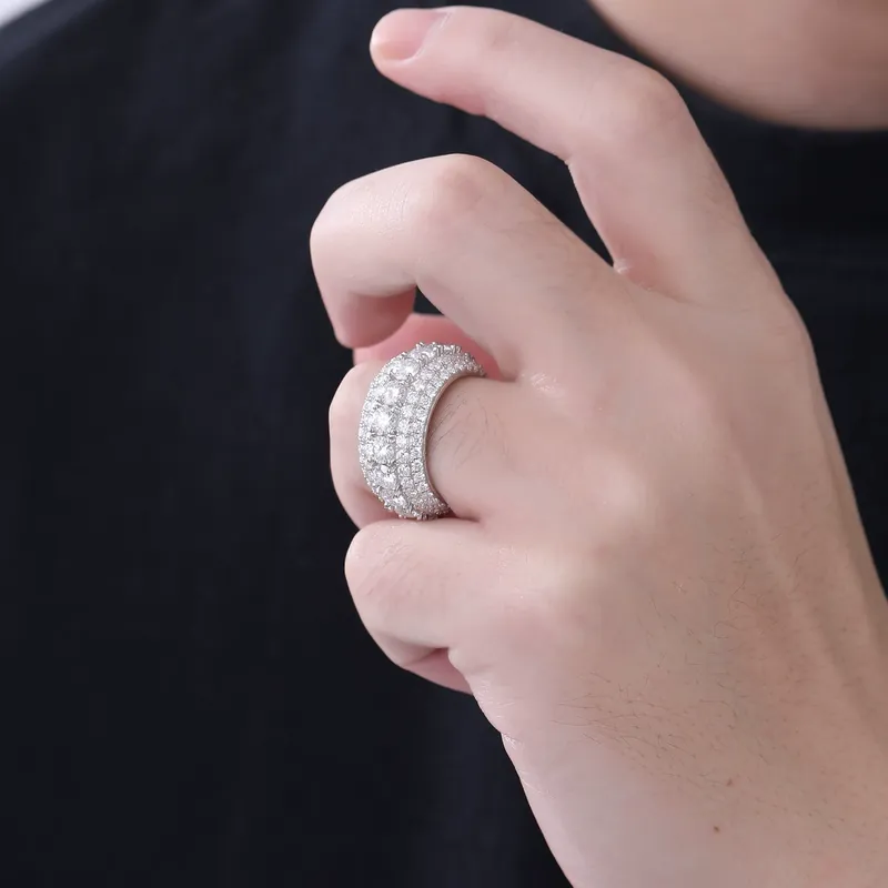 Copper Zircon Hip-Hop Ring