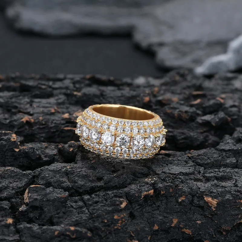 Copper Zircon Hip-Hop Ring