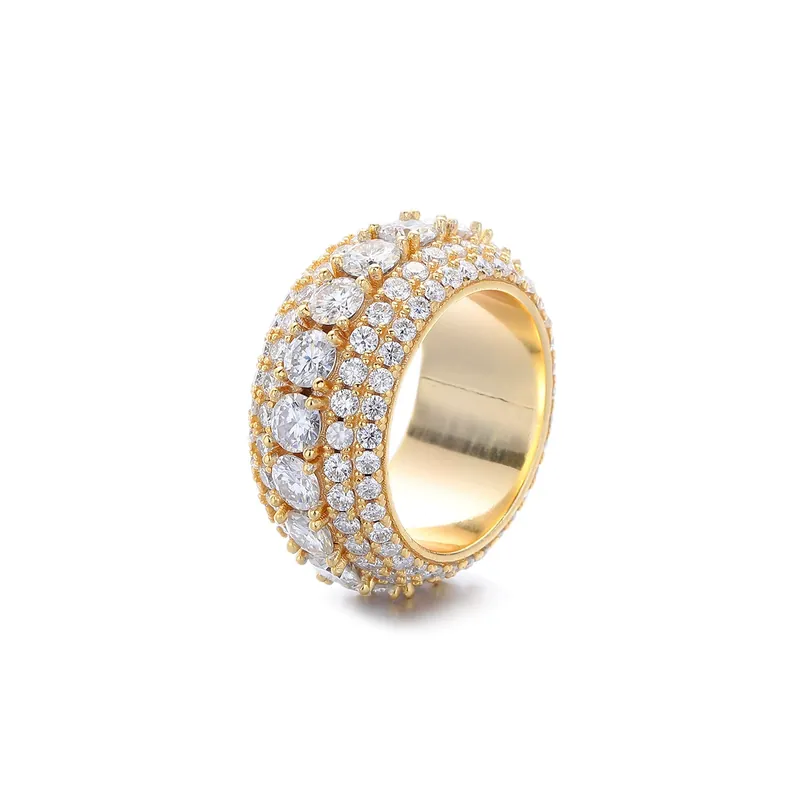 Copper Zircon Hip-Hop Ring