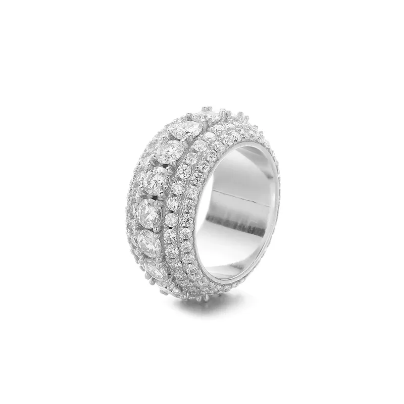 Copper Zircon Hip-Hop Ring