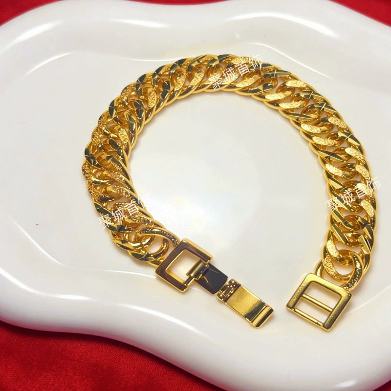Titanium Steel 10mm Cuban Chain Bracelet