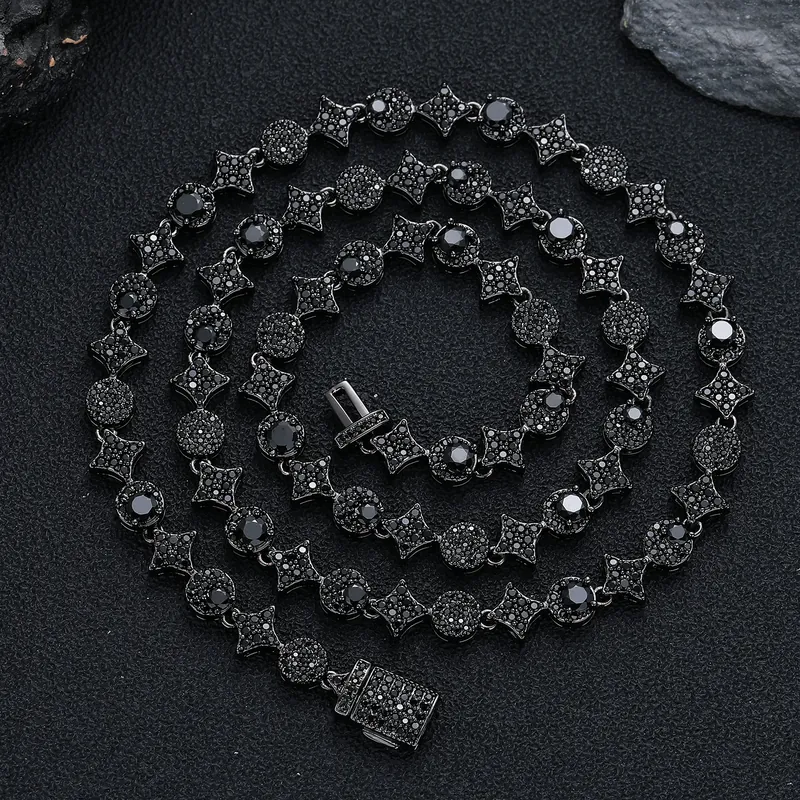 Copper Zircon Star Tennis Necklace Bracelet