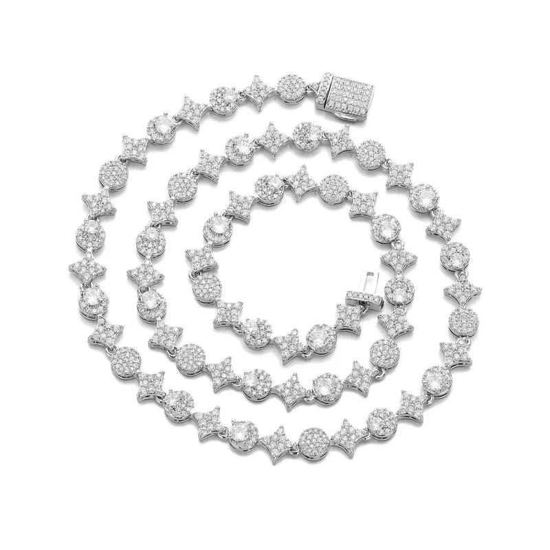 Copper Zircon Star Tennis Necklace Bracelet