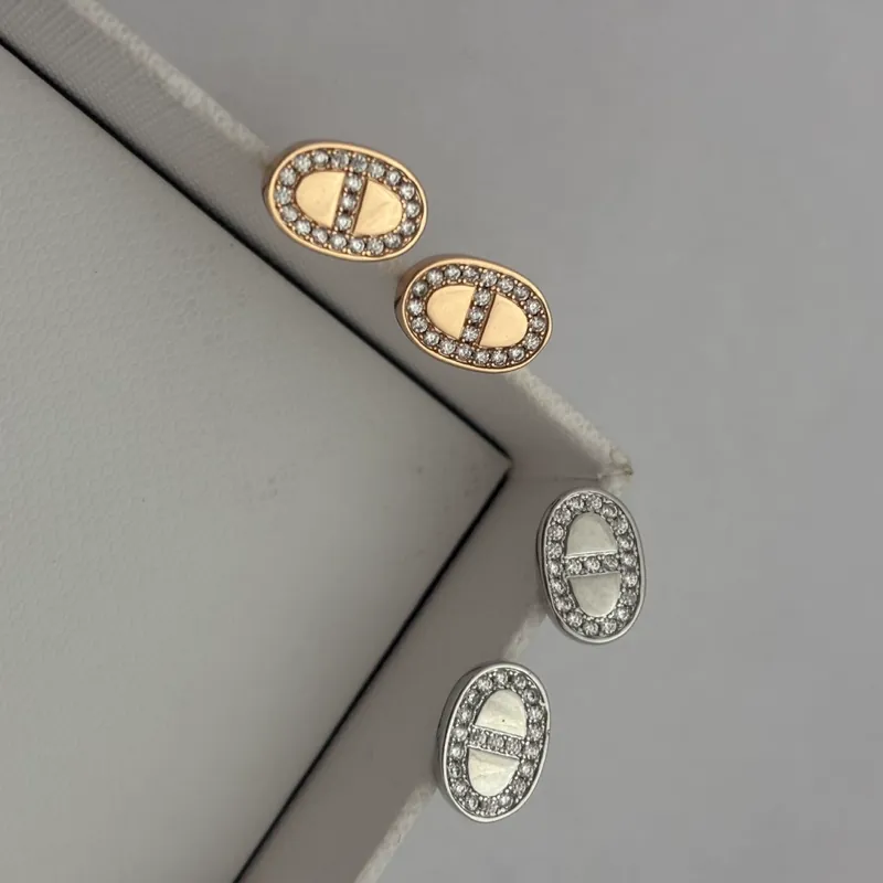 Zircon Hoop Earrings Elegant Design