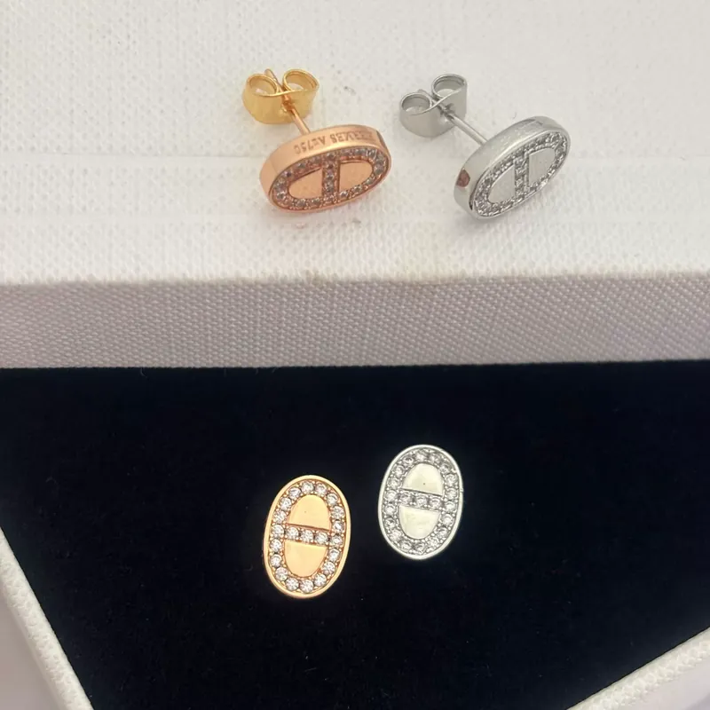 Zircon Hoop Earrings Elegant Design