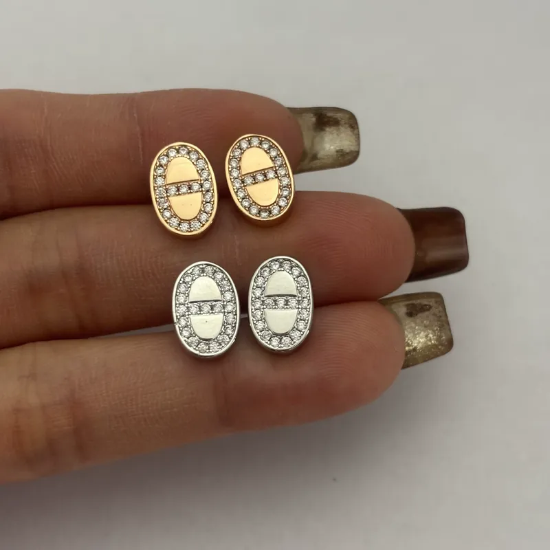 Zircon Hoop Earrings Elegant Design