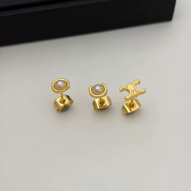 Pearl Arc de Triomphe Stud Earrings Set