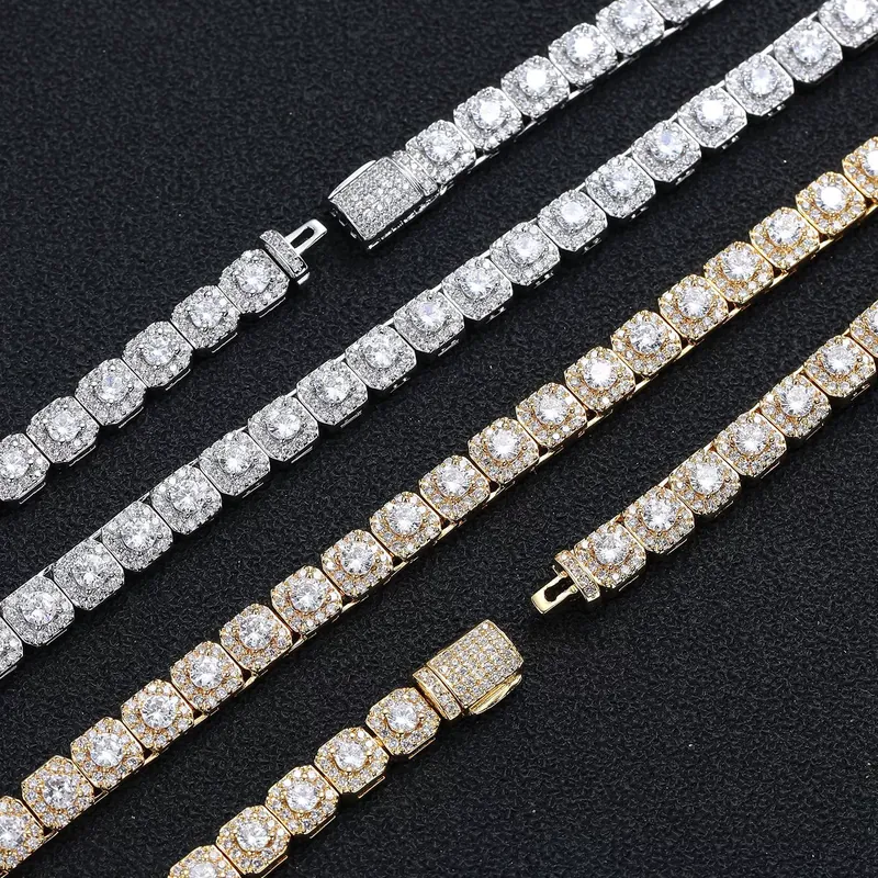 Copper Zircon Square Ice Chain