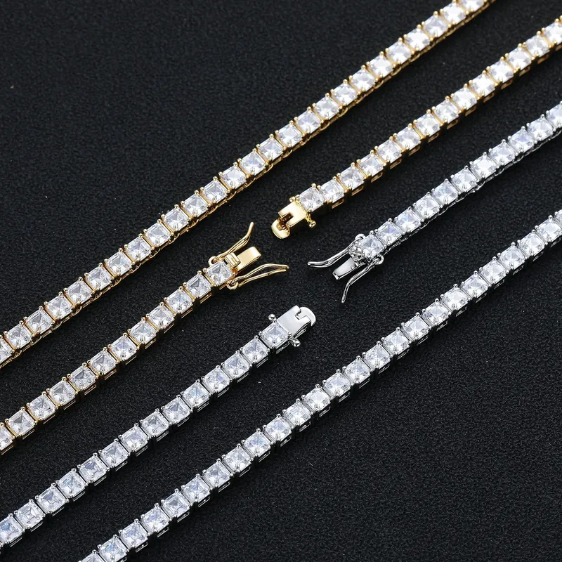 Copper Zircon Pyramid Tennis Chain