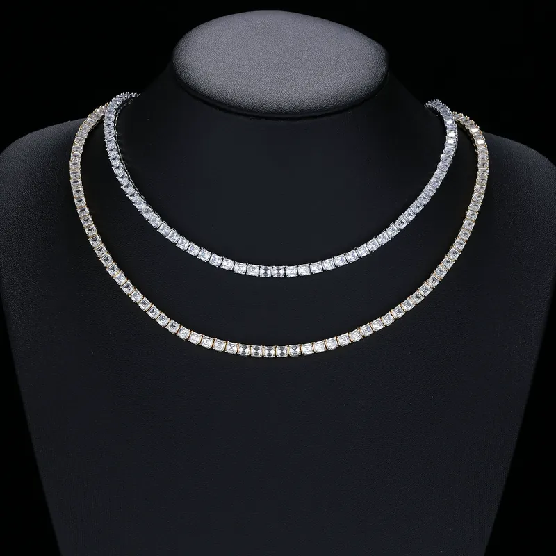 Copper Zircon Pyramid Tennis Chain