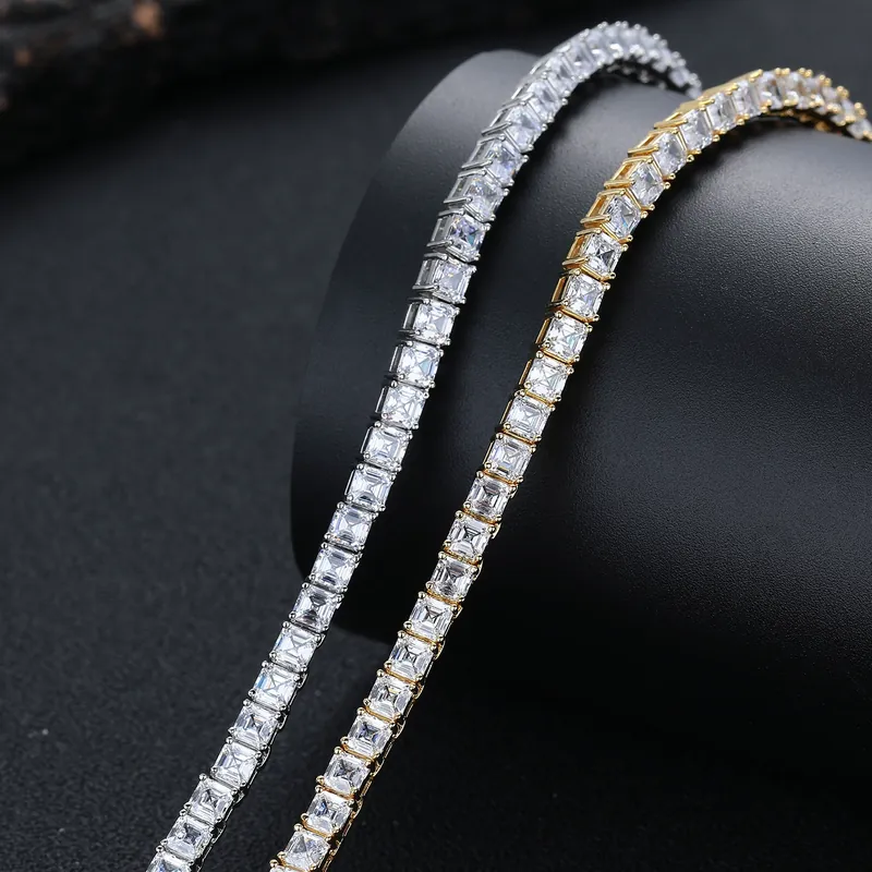 Copper Zircon Pyramid Tennis Chain