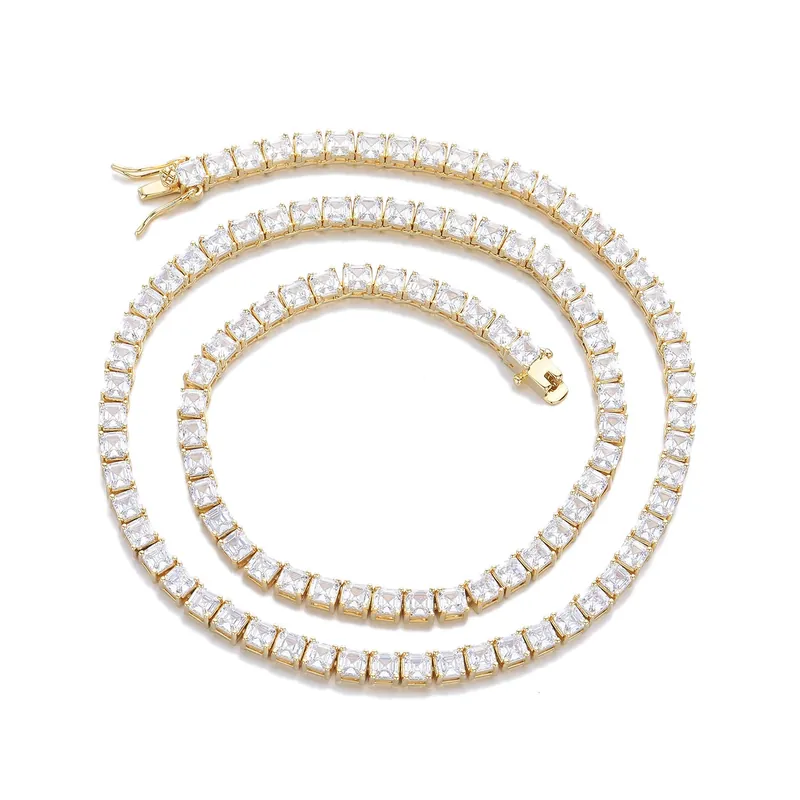 Copper Zircon Pyramid Tennis Chain