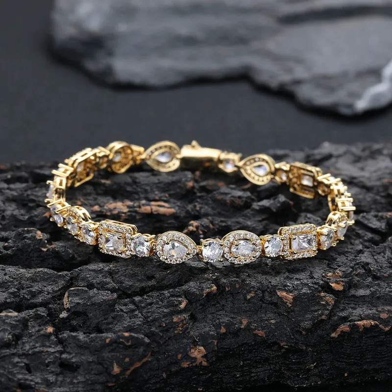 Alloy Zircon Geometric Bracelet