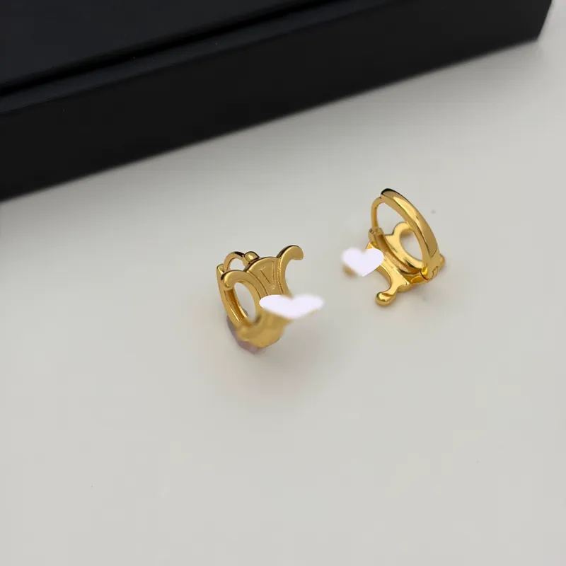 Metal Arc de Triomphe Hoop Earrings Vintage