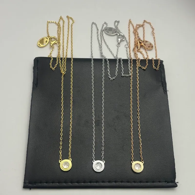 Zircon UFO Pendant Necklace Minimalist