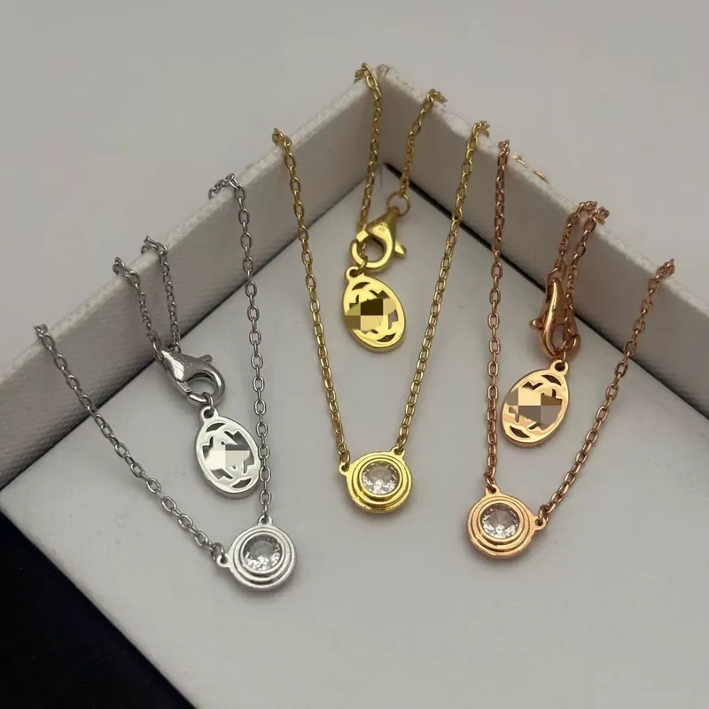 Zircon UFO Pendant Necklace Minimalist