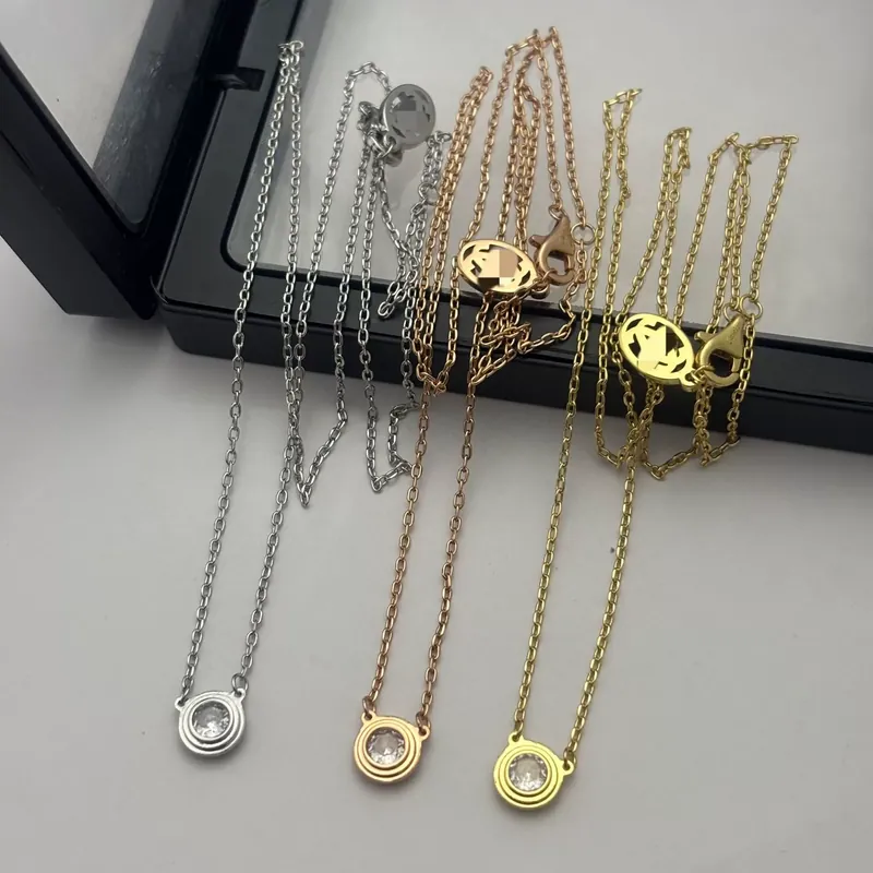 Zircon UFO Pendant Necklace Minimalist