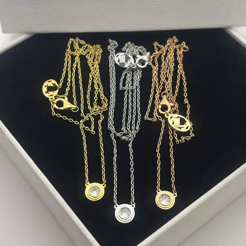 Zircon UFO Pendant Necklace Minimalist