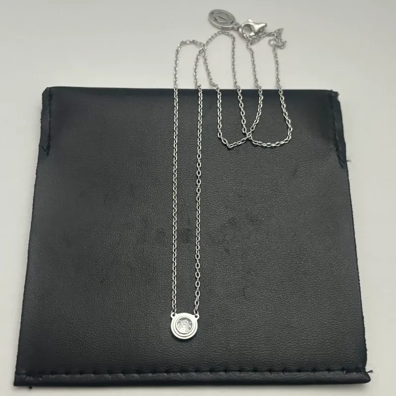 Zircon UFO Pendant Necklace Minimalist