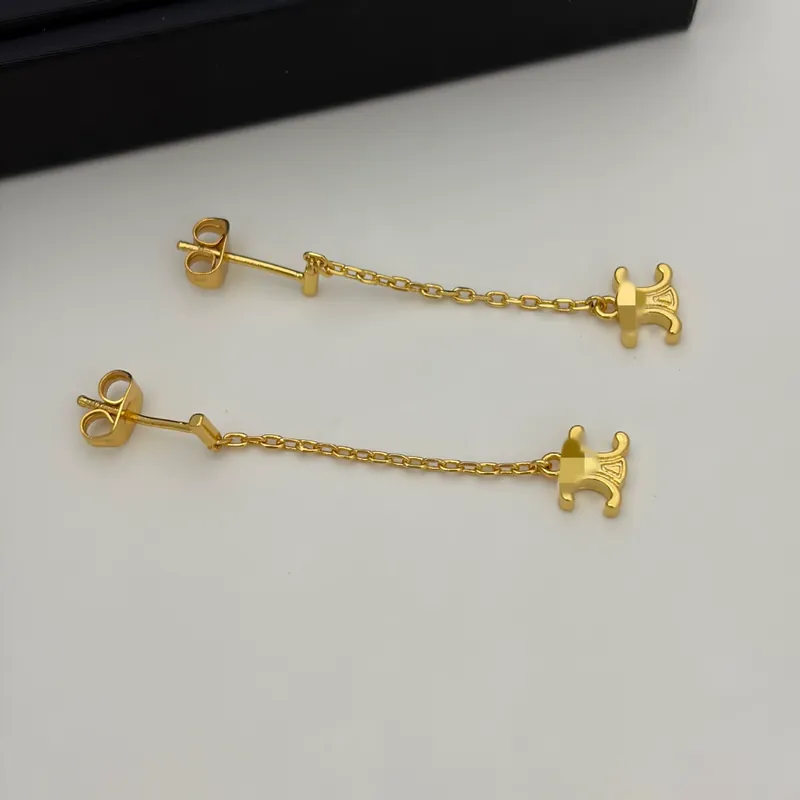Metal Arc de Triomphe Tassel Earrings