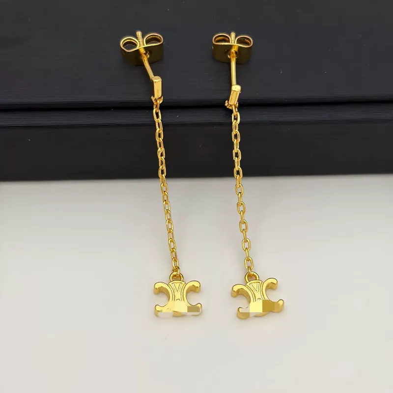 Metal Arc de Triomphe Tassel Earrings