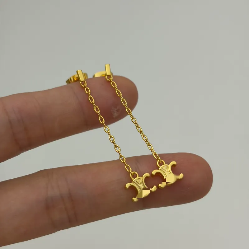 Metal Arc de Triomphe Tassel Earrings