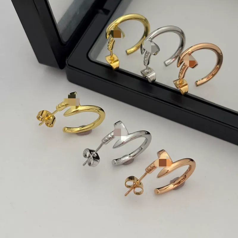Metal Screw Stud Earrings Light Luxury
