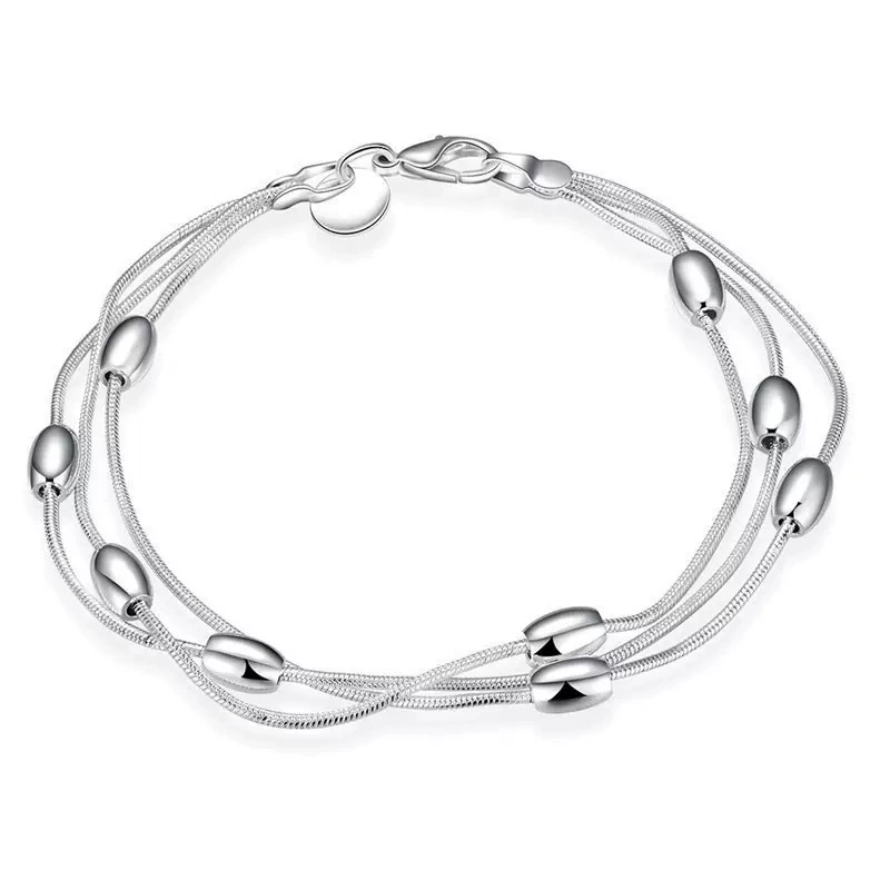 925 Sterling Silver Beaded Necklace