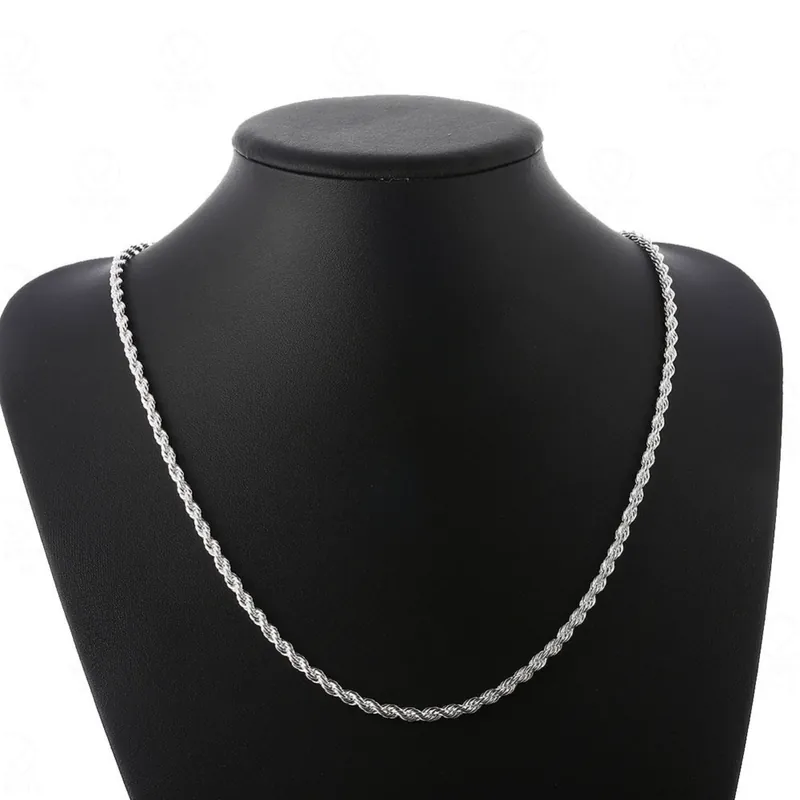 Stainless Steel Twisted Hip-Hop Chain Necklace