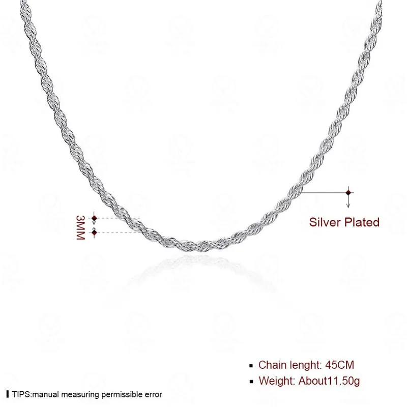Stainless Steel Twisted Hip-Hop Chain Necklace