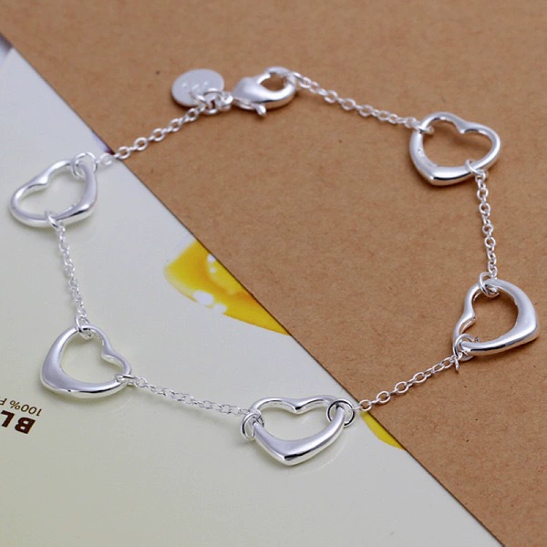 Stainless Steel Three Heart Bracelet