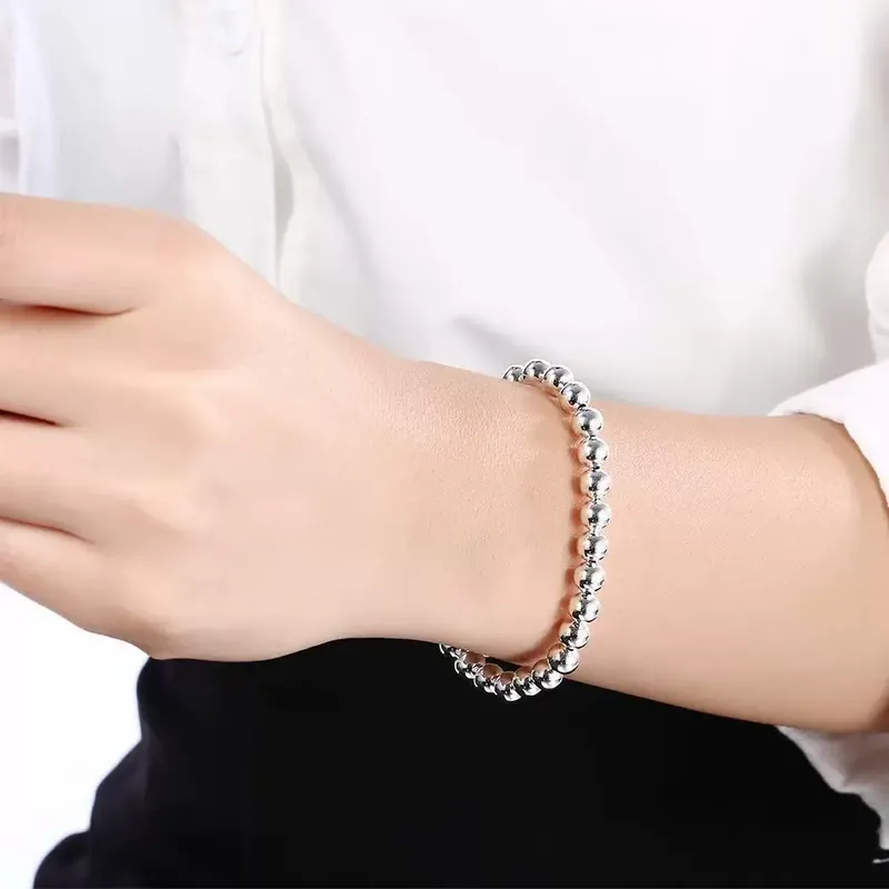 Gold Plated 6mm Beaded Bracelet