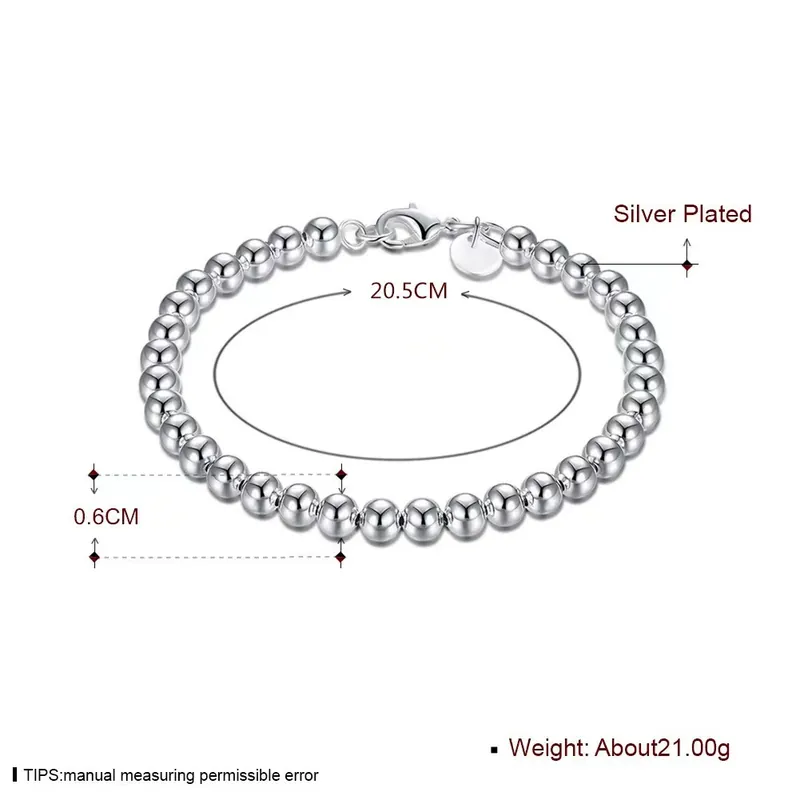 Gold Plated 6mm Beaded Bracelet