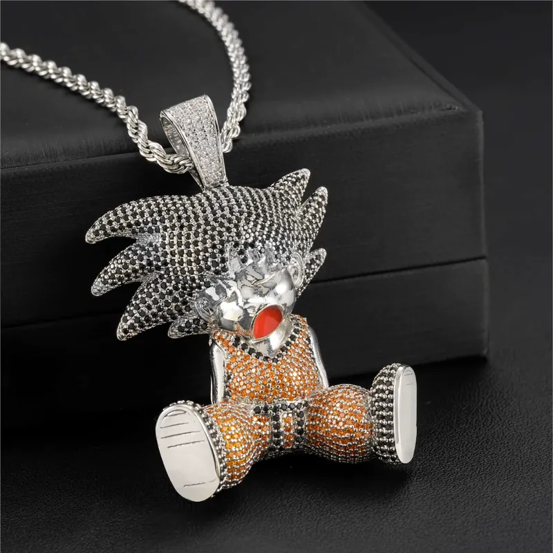 Copper Zircon Dragon Ball Pendant Necklace