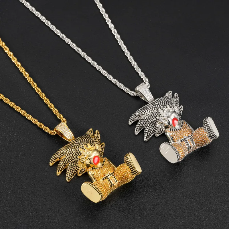 Copper Zircon Dragon Ball Pendant Necklace