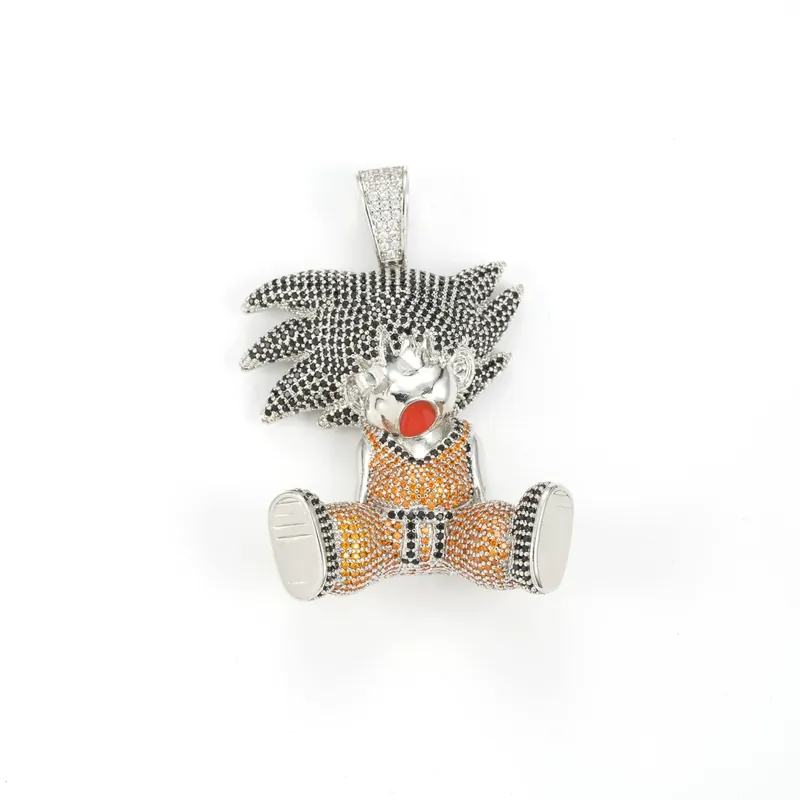 Copper Zircon Dragon Ball Pendant Necklace