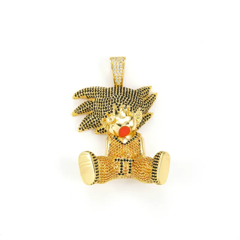 Copper Zircon Dragon Ball Pendant Necklace