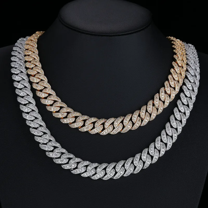 Titanium Steel Zircon Cuban Chain Necklace