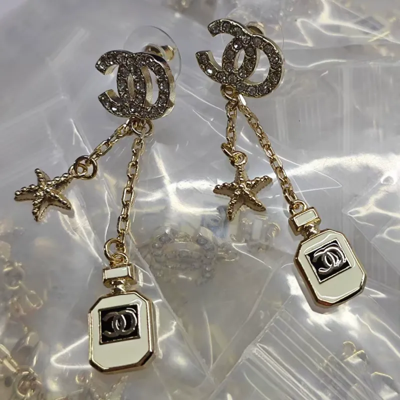 Enamel Perfume Bottle Tassel Earrings Sterling Silver