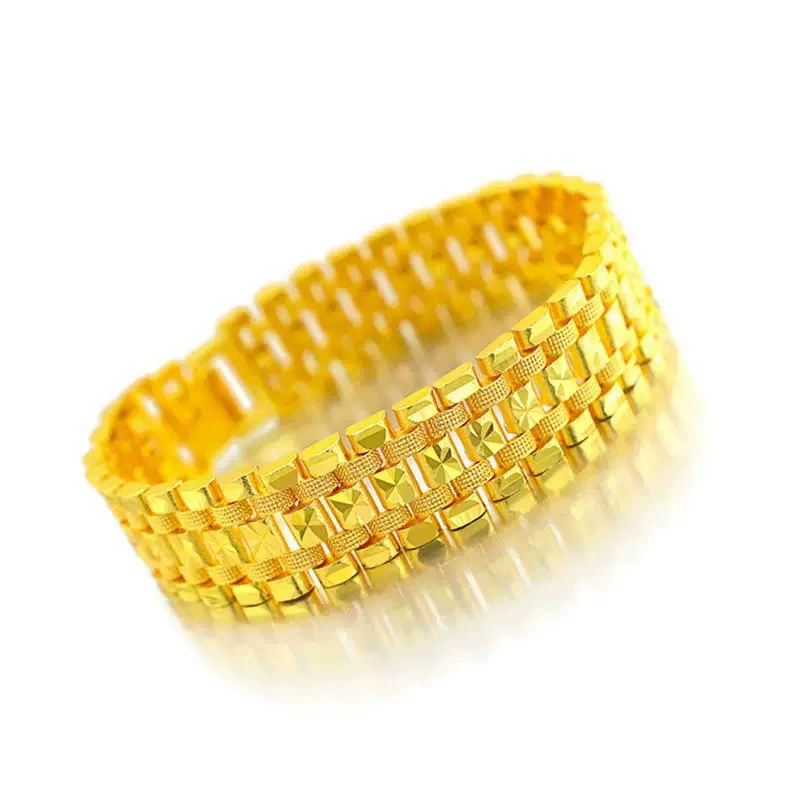 Gold Plated Tank Chain Bracelet