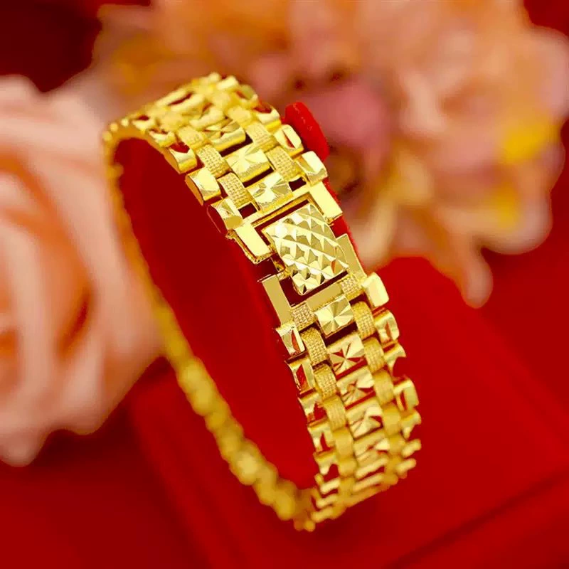 Gold Plated Tank Chain Bracelet