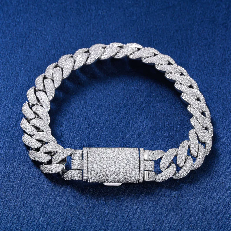 Copper Zircon Bubble Cuban Bracelet