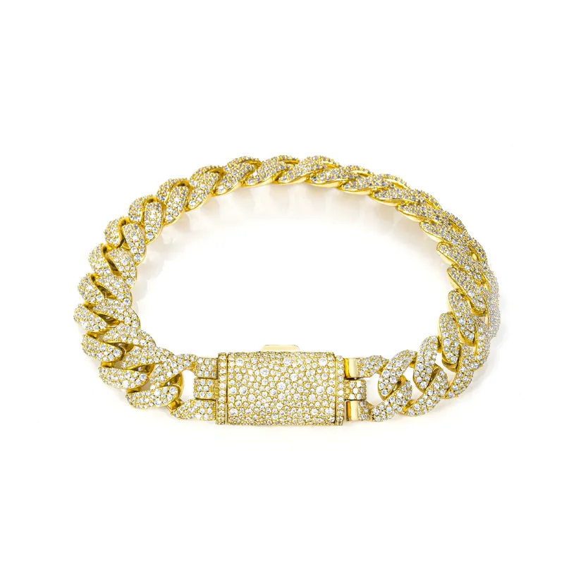 Copper Zircon Bubble Cuban Bracelet