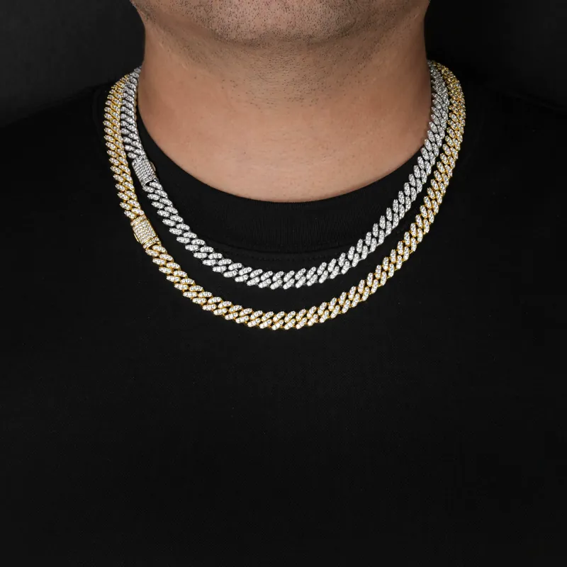 Collier ras-du-cou cubaine en cuivre zircon